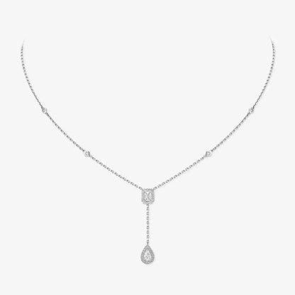 [✨ROSE💎]Gold Diamond Tie Necklace