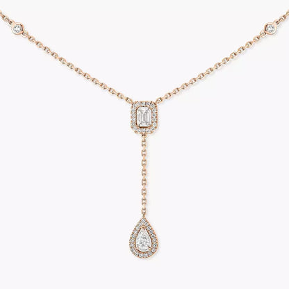[✨ROSE💎]Gold Diamond Tie Necklace
