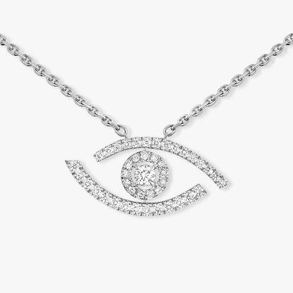 [✨ROSE💎]Pave_ Diamond Necklace Lucky Eye