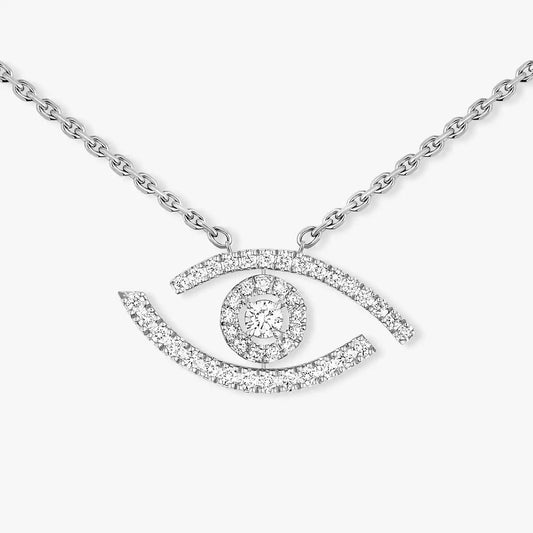 [✨ROSE💎]Pave_ Diamond Necklace Lucky Eye