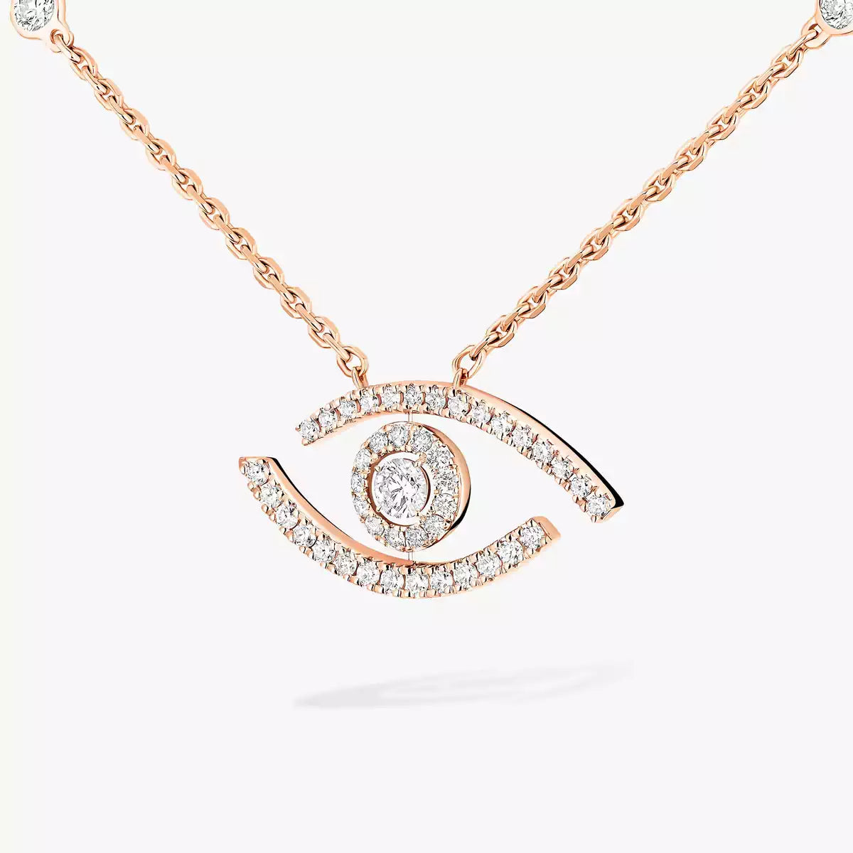 [✨ROSE💎]Pave_ Diamond Necklace Lucky Eye