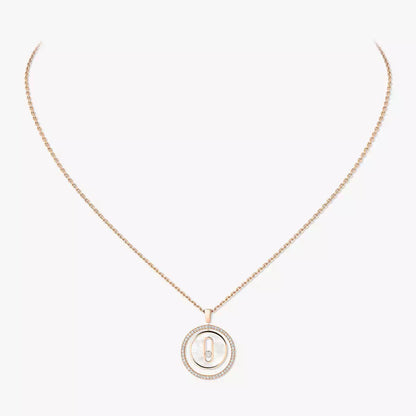 [✨ROSE💎]Lucky Move Diamond Necklace in Rose Gold and White Mother-of-Pearl