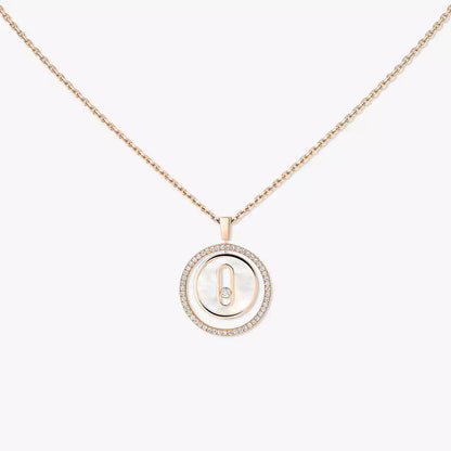 [✨ROSE💎]Lucky Move Diamond Necklace in Rose Gold and White Mother-of-Pearl