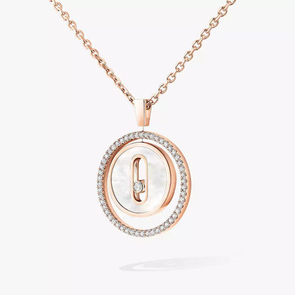[✨ROSE💎]Lucky Move Diamond Necklace in Rose Gold and White Mother-of-Pearl