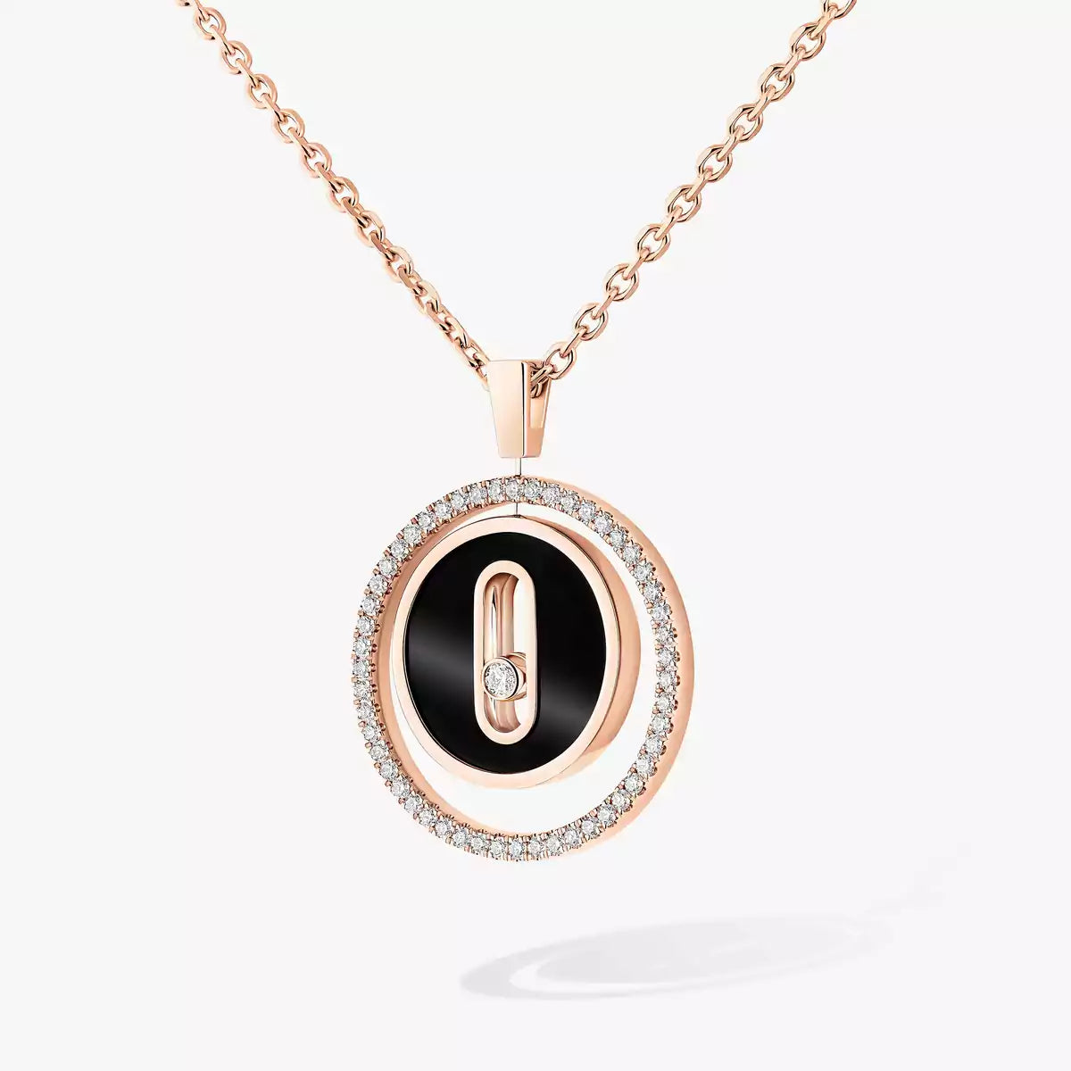 [✨ROSE💎]Lucky Move Diamond Necklace in Rose Gold and White Mother-of-Pearl