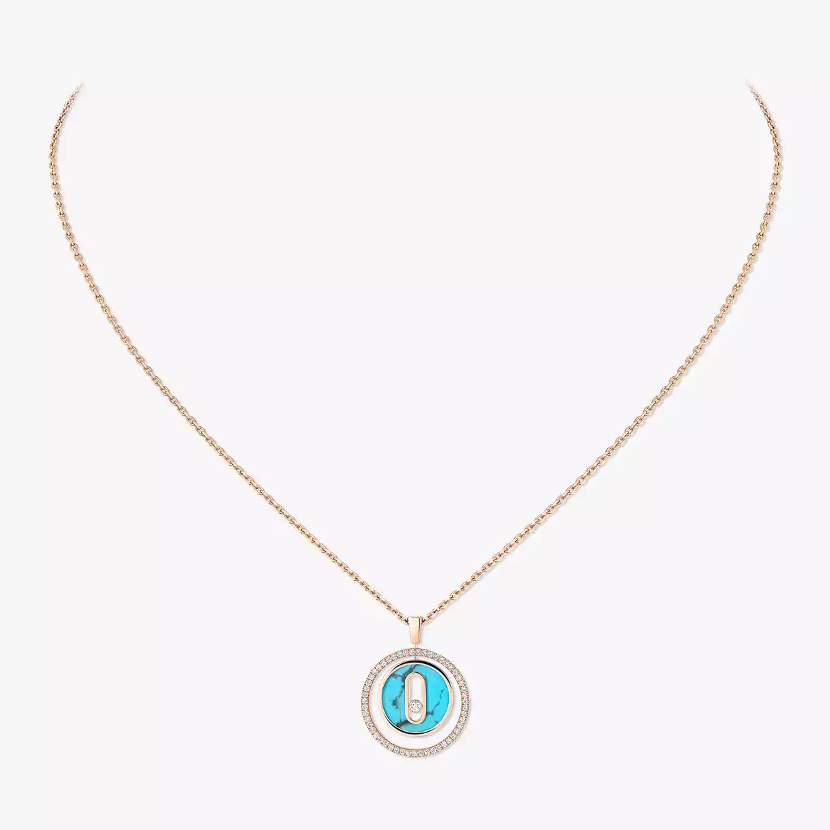 [✨ROSE💎]Lucky Move Diamond Necklace in Rose Gold and White Mother-of-Pearl