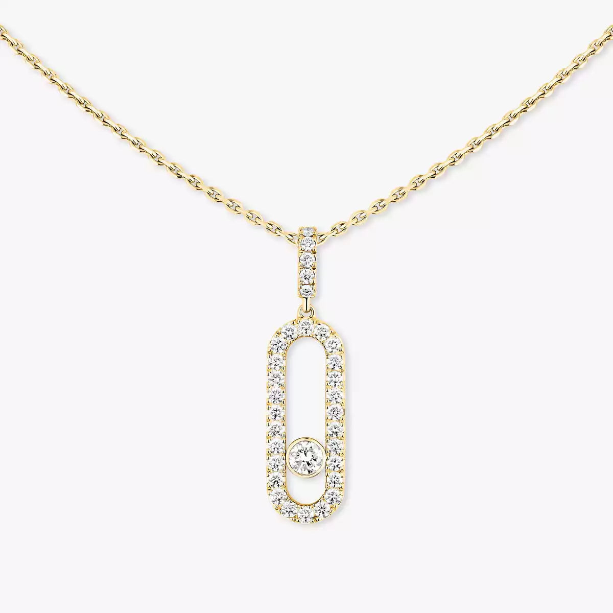 [✨ROSE💎]Move Uno Diamond Necklace in Rose Gold