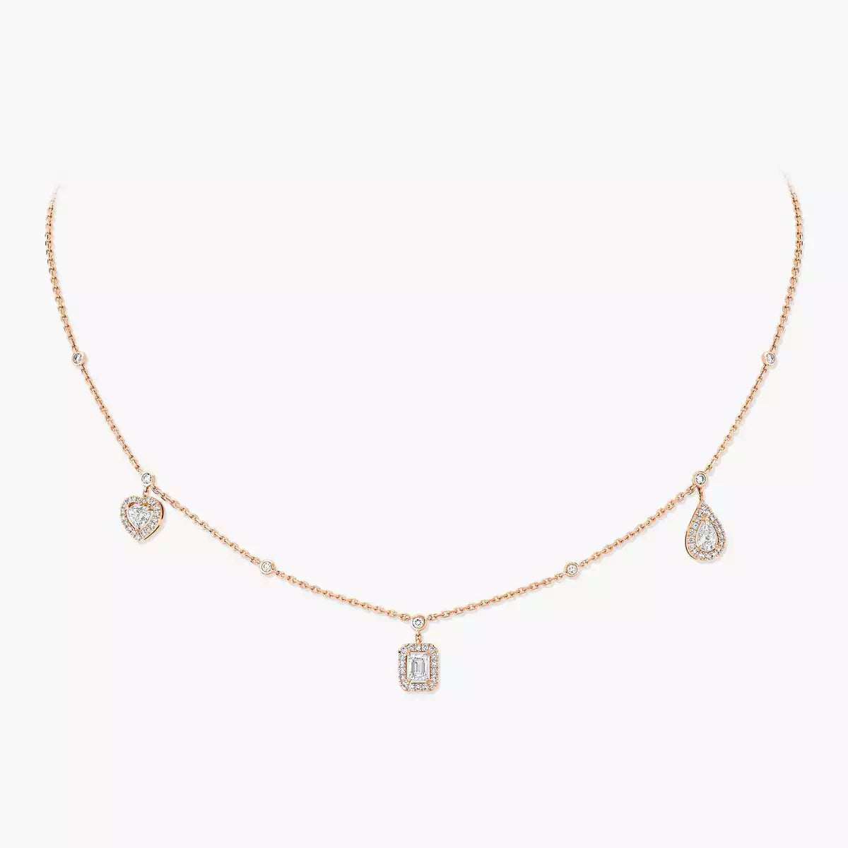 [✨ROSE💎]My Twin Diamond Necklace in Silver