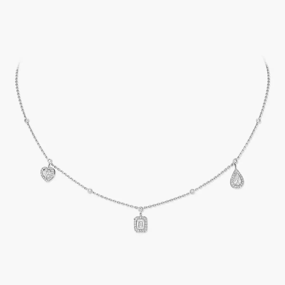 [✨ROSE💎]My Twin Diamond Necklace in Silver