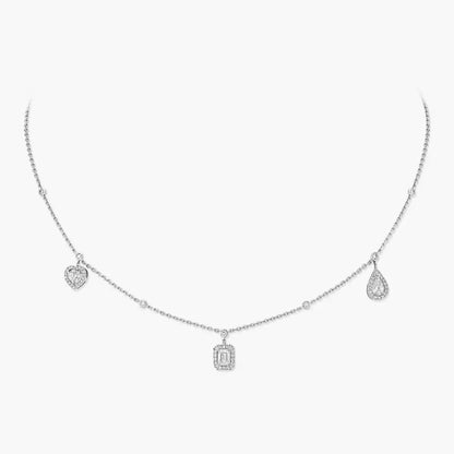 [✨ROSE💎]My Twin Diamond Necklace in Silver