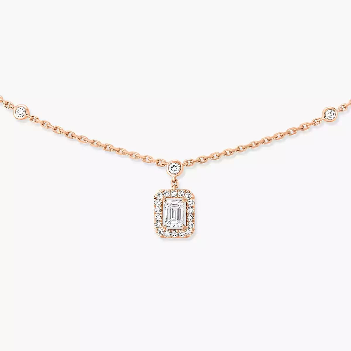 [✨ROSE💎]My Twin Diamond Necklace in Silver