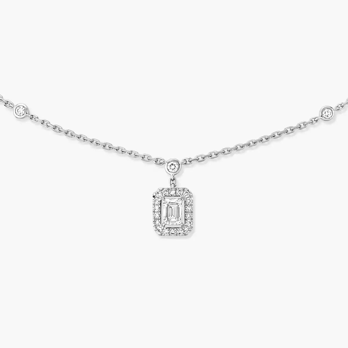 [✨ROSE💎]My Twin Diamond Necklace in Silver