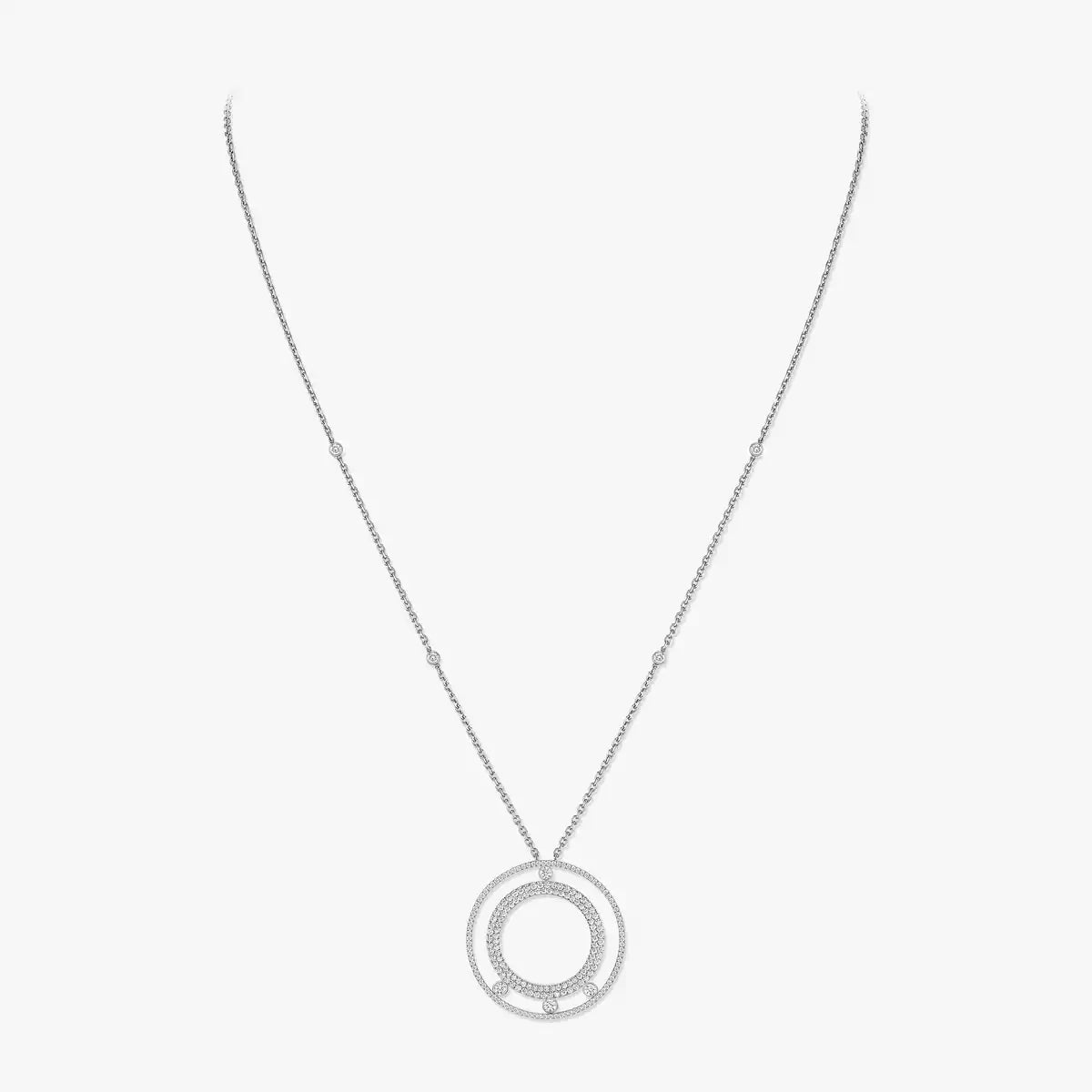 [✨ROSE💎]Move Romane Long Pave_-Set Diamond Necklace