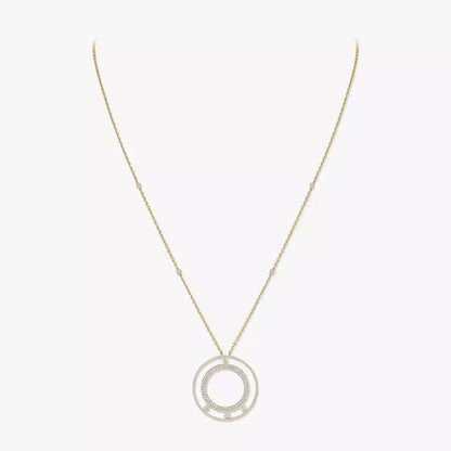 [✨ROSE💎]Move Romane Long Pave_-Set Diamond Necklace