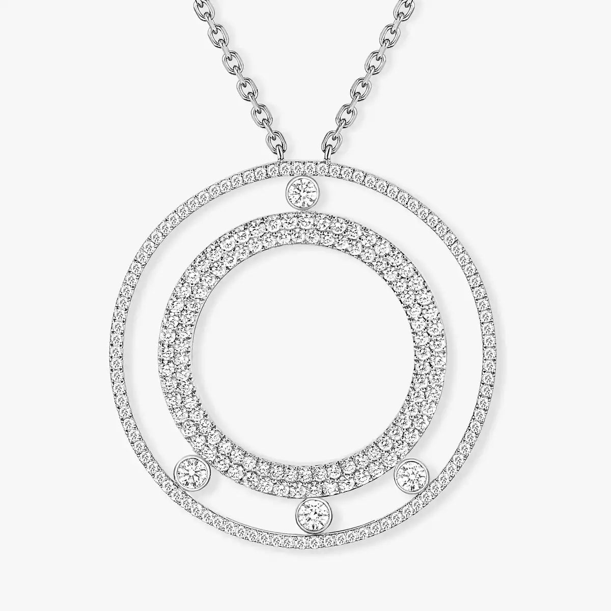 [✨ROSE💎]Move Romane Long Pave_-Set Diamond Necklace