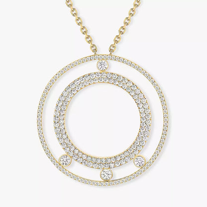 [✨ROSE💎]Move Romane Long Pave_-Set Diamond Necklace