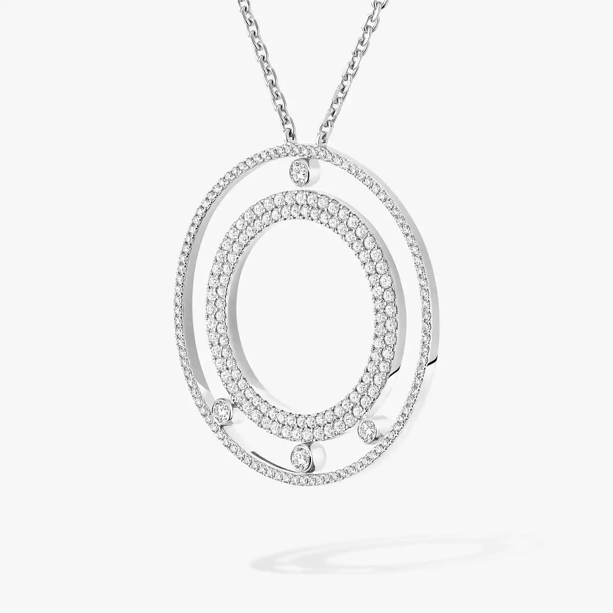 [✨ROSE💎]Move Romane Long Pave_-Set Diamond Necklace