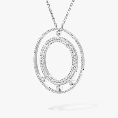 [✨ROSE💎]Move Romane Long Pave_-Set Diamond Necklace