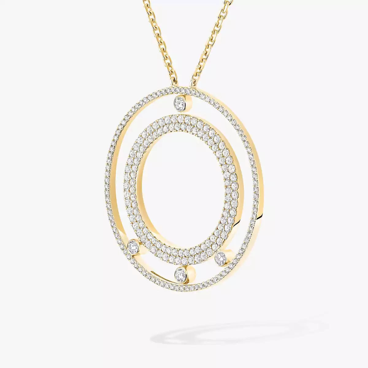 [✨ROSE💎]Move Romane Long Pave_-Set Diamond Necklace