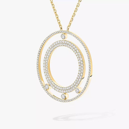 [✨ROSE💎]Move Romane Long Pave_-Set Diamond Necklace