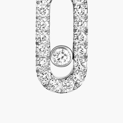 [✨ROSE💎]Move Uno Single Diamond Hoop Earring