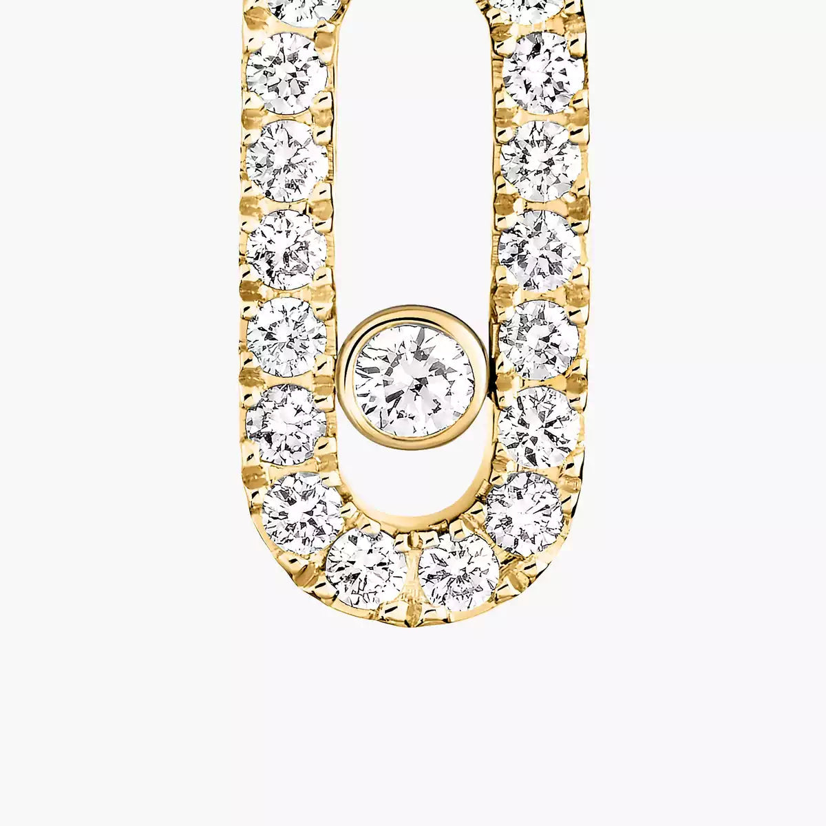 [✨ROSE💎]Move Uno Single Diamond Hoop Earring