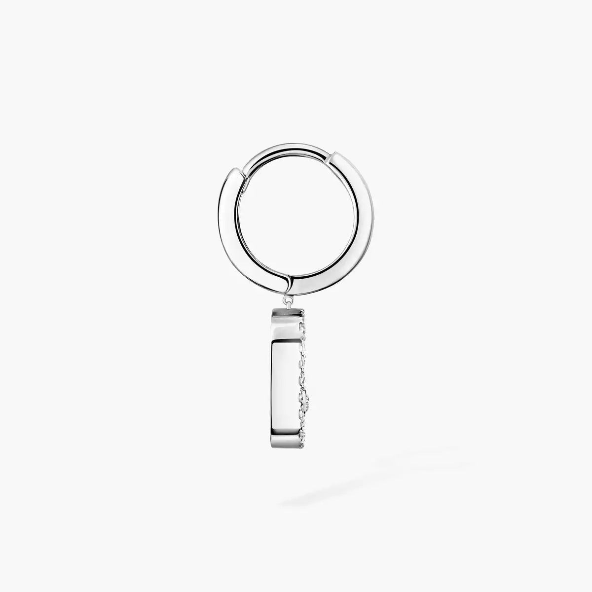 [✨ROSE💎]Move Uno Single Diamond Hoop Earring
