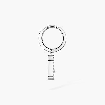 [✨ROSE💎]Move Uno Single Diamond Hoop Earring