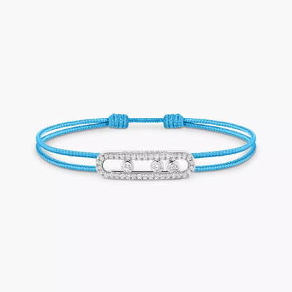 [✨ROSE💎]MK Care(s) pink cord pavé bracelet