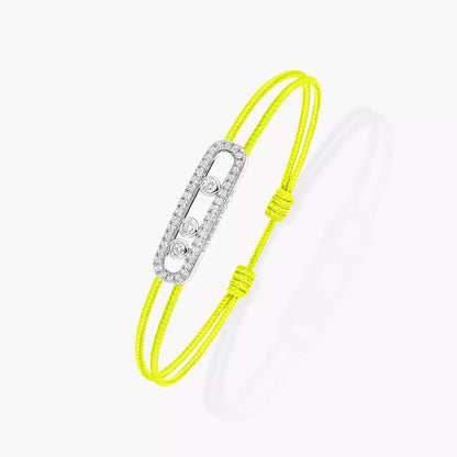 [✨ROSE💎]MK Care(s) pink cord pavé bracelet