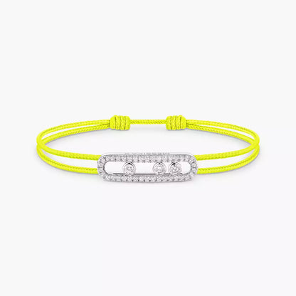 [✨ROSE💎]MK Care(s) pink cord pavé bracelet
