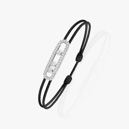 [✨ROSE💎]MK Care(s) pink cord pavé bracelet