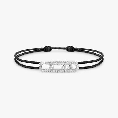 [✨ROSE💎]MK Care(s) pink cord pavé bracelet
