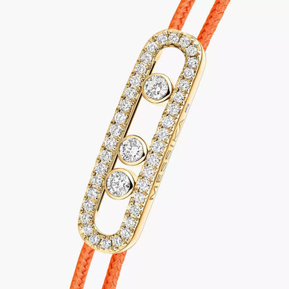 [✨ROSE💎]MK Care(s) pink cord pavé bracelet