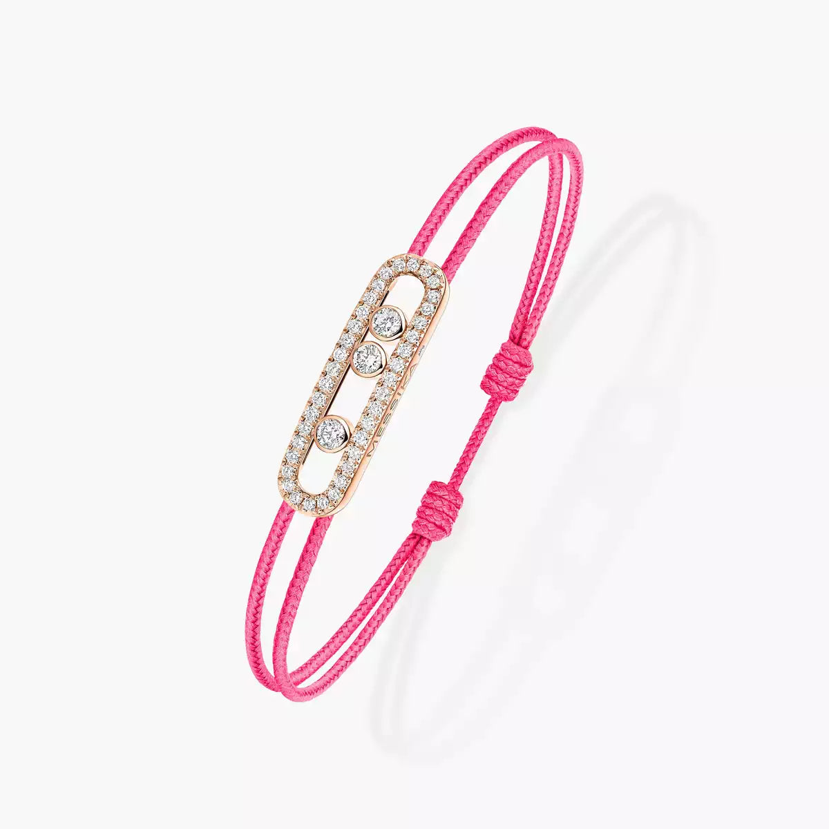 [✨ROSE💎]MK Care(s) pink cord pavé bracelet