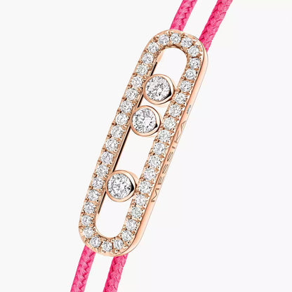 [✨ROSE💎]MK Care(s) pink cord pavé bracelet