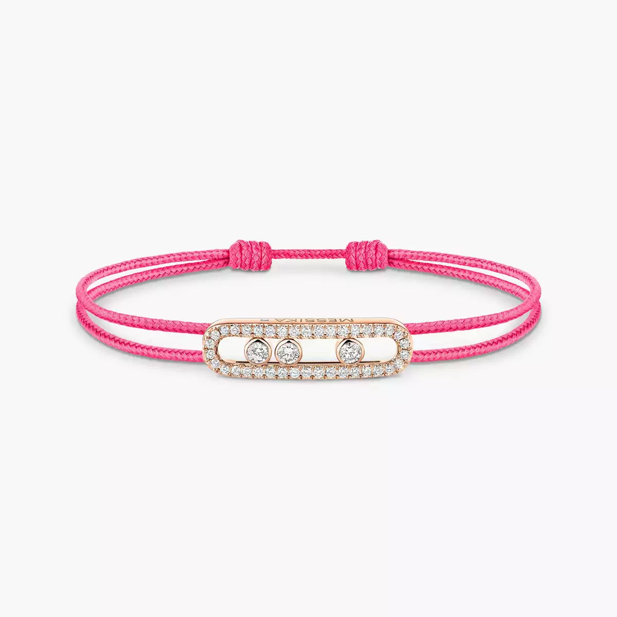 [✨ROSE💎]MK Care(s) pink cord pavé bracelet
