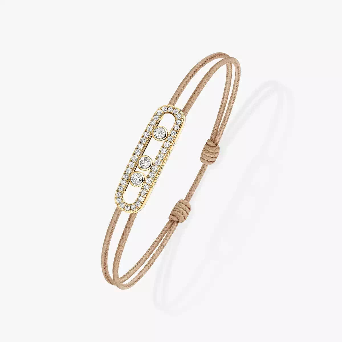 [✨ROSE💎]MK Care(s) pink cord pavé bracelet