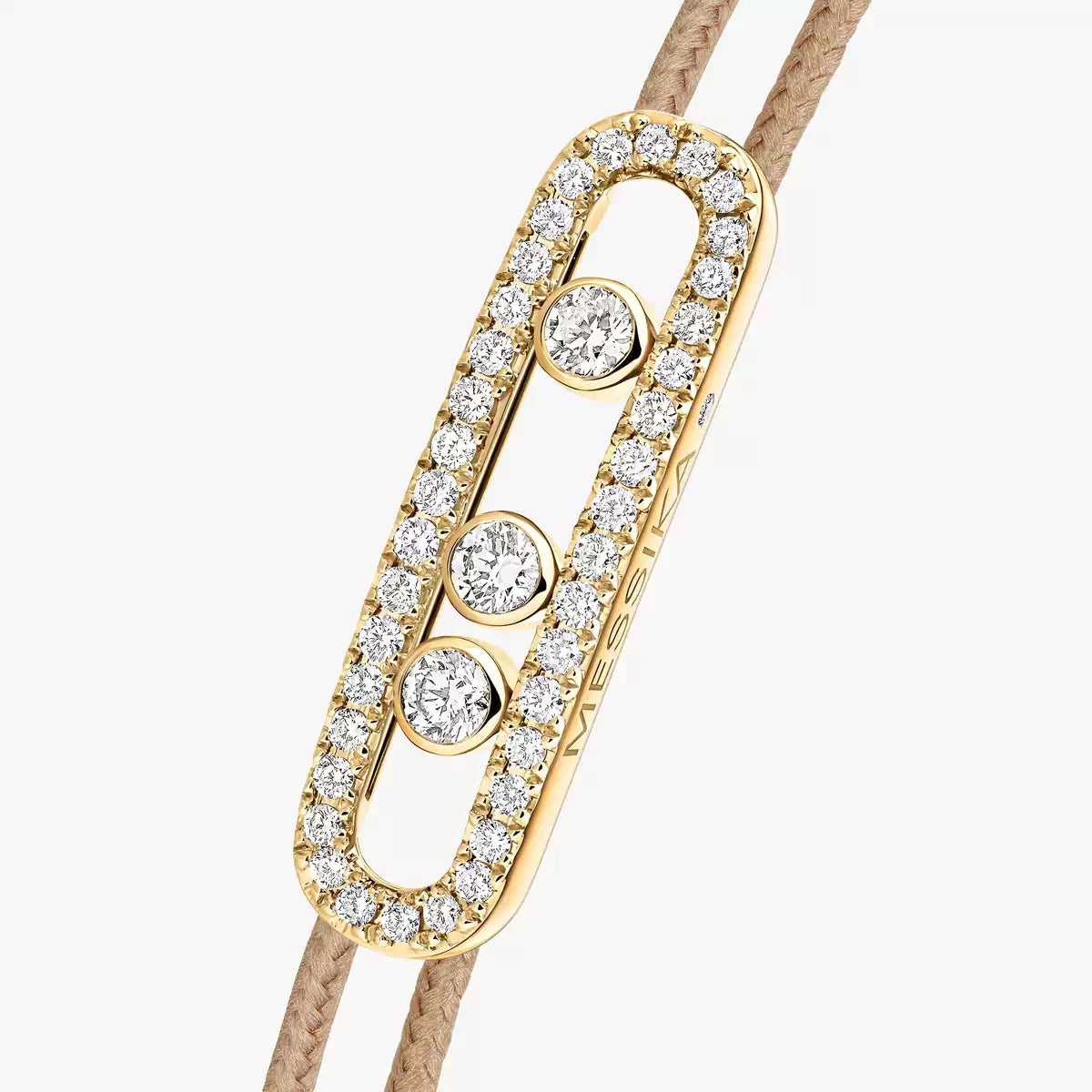 [✨ROSE💎]MK Care(s) pink cord pavé bracelet