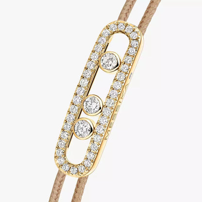 [✨ROSE💎]MK Care(s) pink cord pavé bracelet