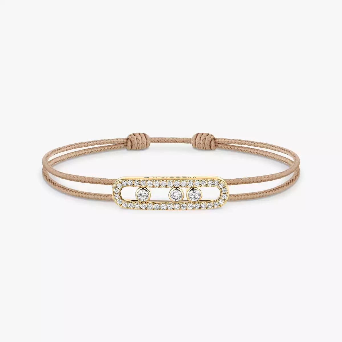 [✨ROSE💎]MK Care(s) pink cord pavé bracelet