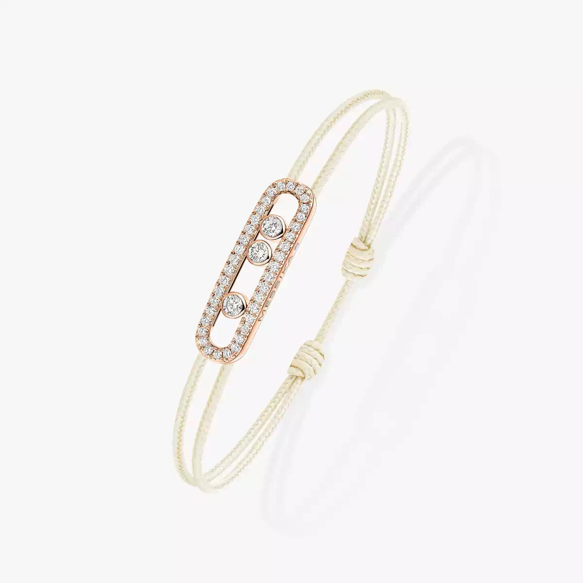 [✨ROSE💎]MK Care(s) pink cord pavé bracelet