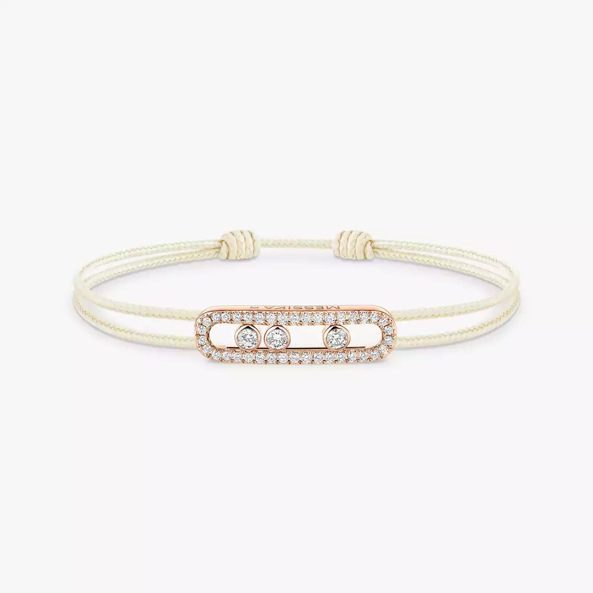 [✨ROSE💎]MK Care(s) pink cord pavé bracelet