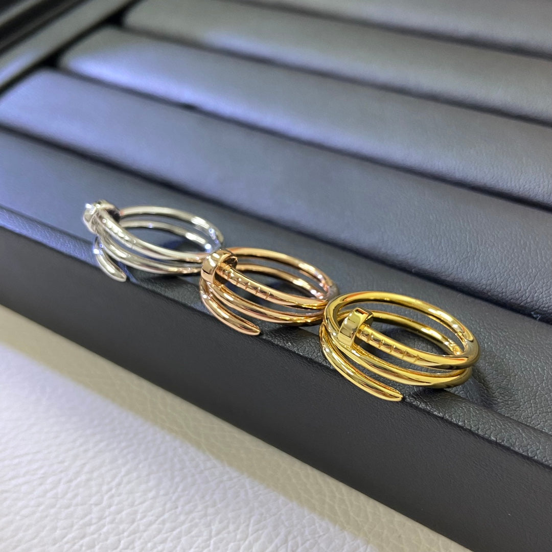[✨ROSE💎]SMOOTH THREE-BAND NAIL RING