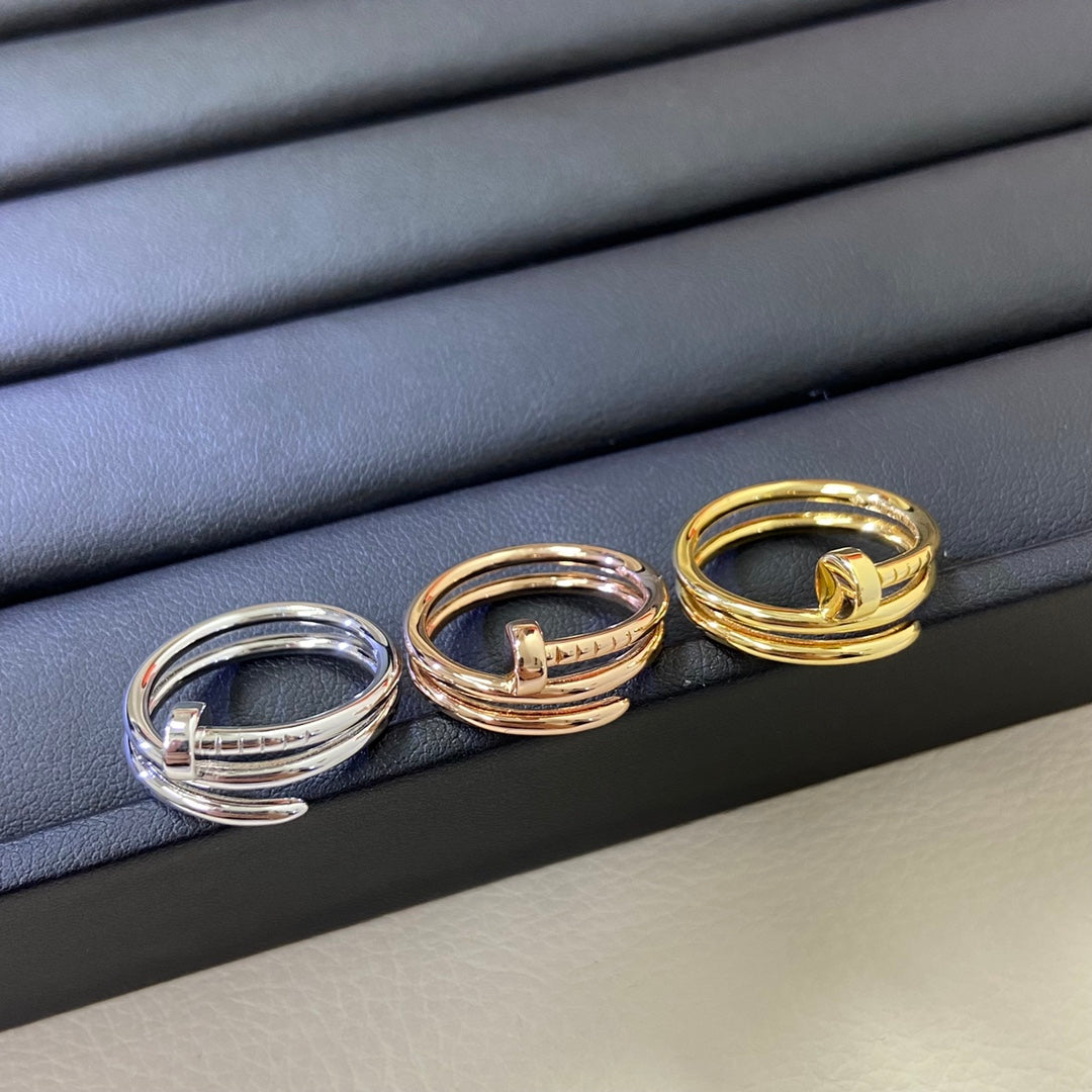 [✨ROSE💎]SMOOTH THREE-BAND NAIL RING