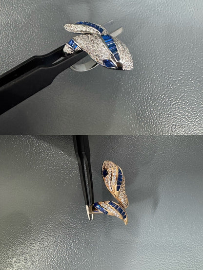 [✨ROSE💎]BRAND NEW LUXURY BLUE SNAKE RING