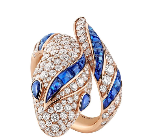 [✨ROSE💎]BRAND NEW LUXURY BLUE SNAKE RING