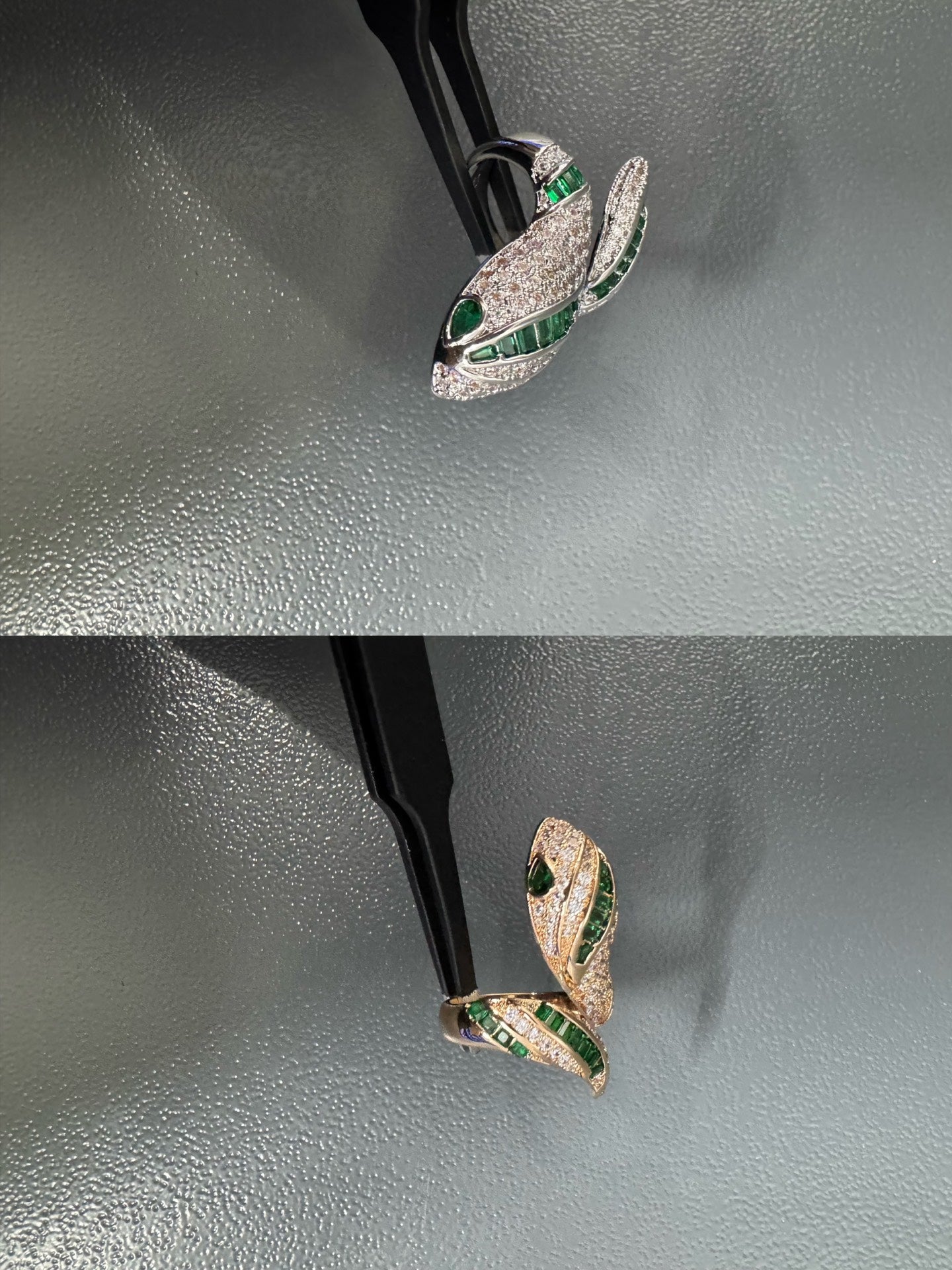 [✨ROSE💎]BRAND NEW LUXURY GREEN SNAKE RING