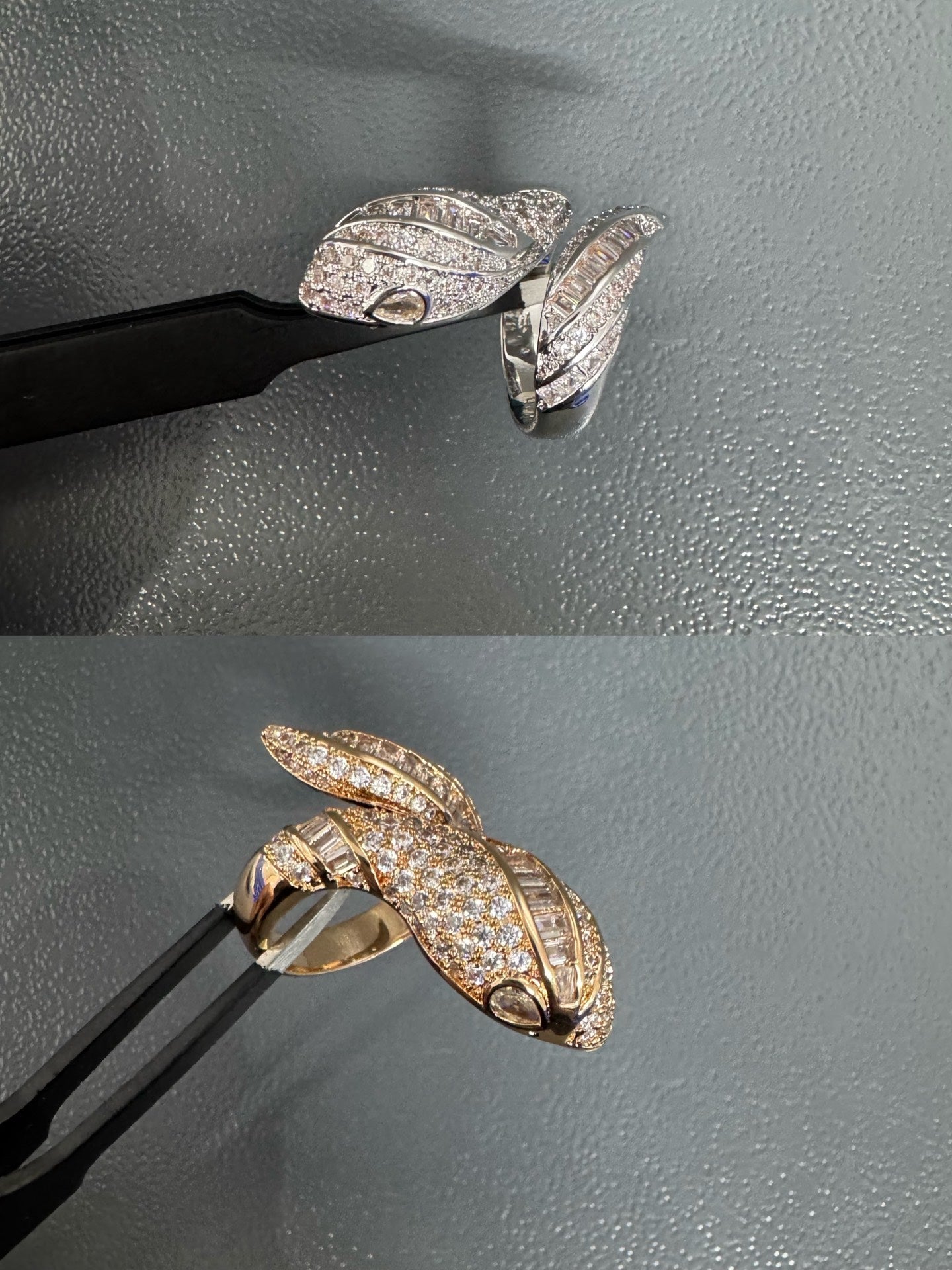[✨ROSE💎]BRAND NEW LUXURY SILVER SNAKE RING