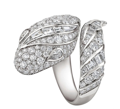 [✨ROSE💎]BRAND NEW LUXURY SILVER SNAKE RING